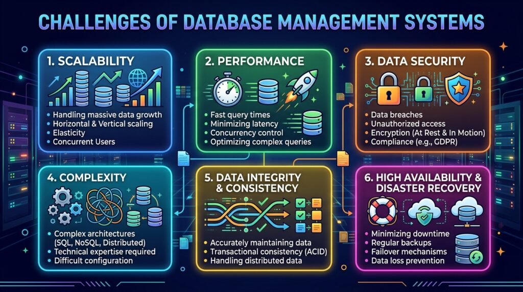 Challenges of Database Management Systems