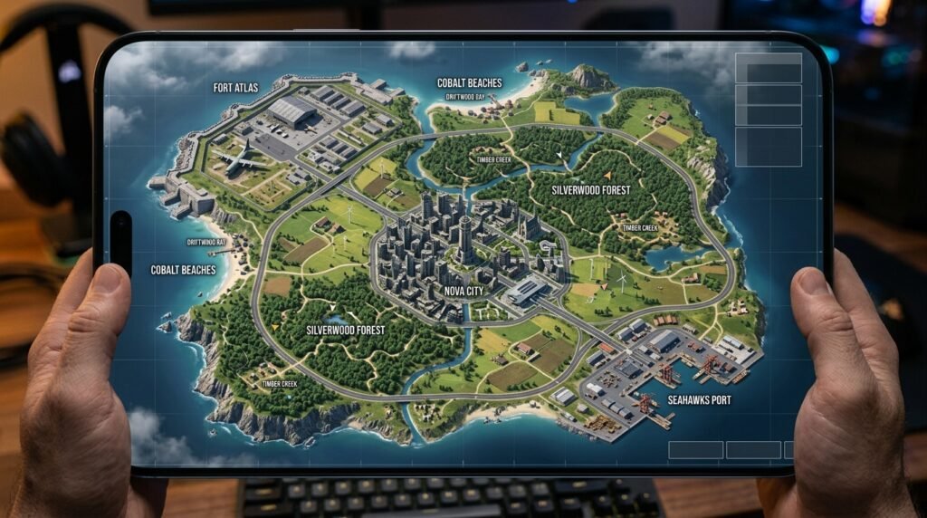 Erangel-Style Map Image