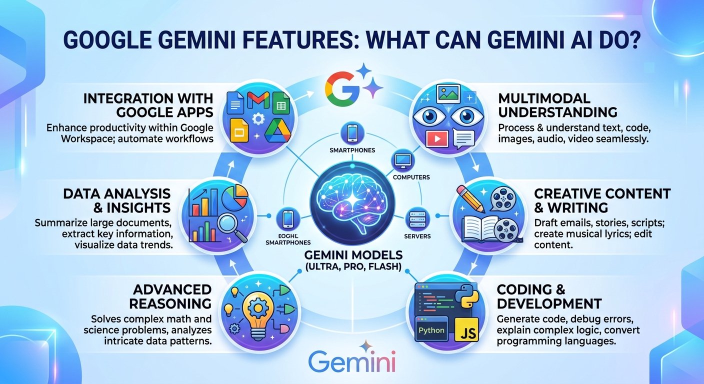 Google Gemini Features What Can Gemini AI Do