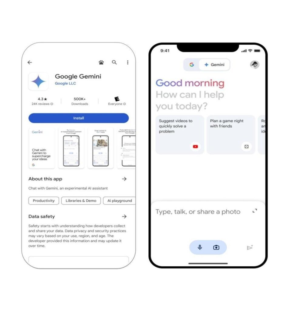 google gemini app play store