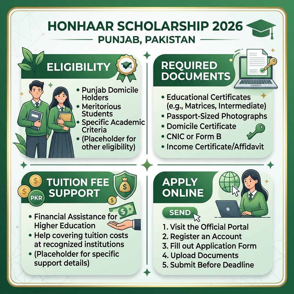 Honhaar scholorship apply online