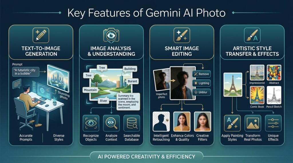 Key Features of Gemini AI Photo
