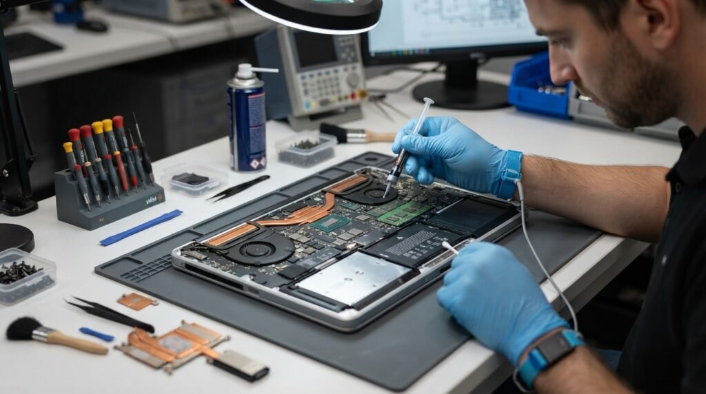 laptop overheating fix by technician